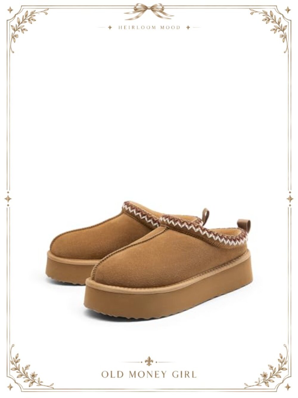 Platform Slippers Genuine Suede Plush Faux Fur Slip On - Picture 3 of 6